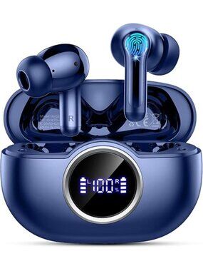 Blue PRO Wireless Earbuds Bluetooth Headphones Android Ios Sport Workout